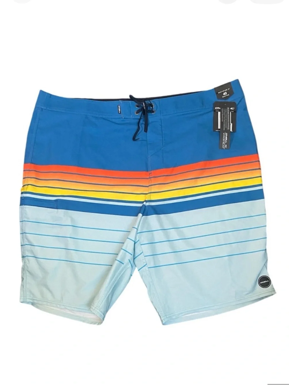 O'Neill Hyperfreak Men’s Gradient Stripe Board Shorts Size 40